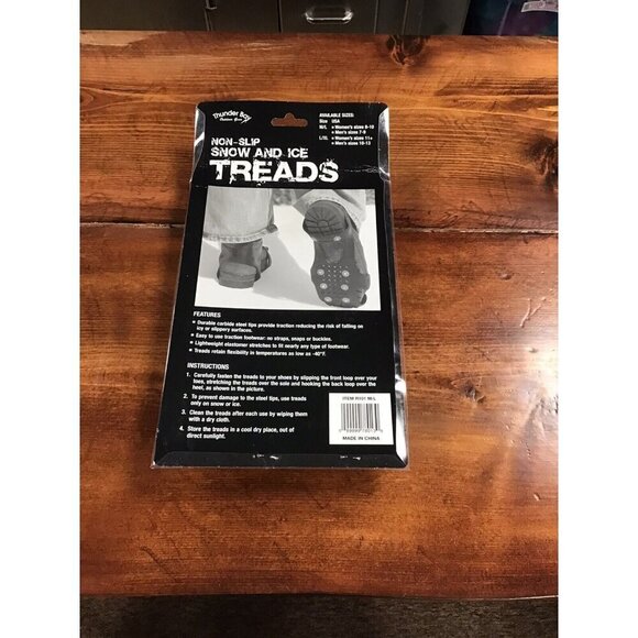 (NEW) Winter Non Slip SNOW ICE Treads SHOE Grips Cleats M/L Women 8-10/ Mens 7-9 - Picture 2 of 2